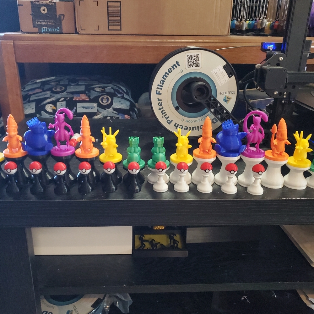 3D Printed Pokemon Chess